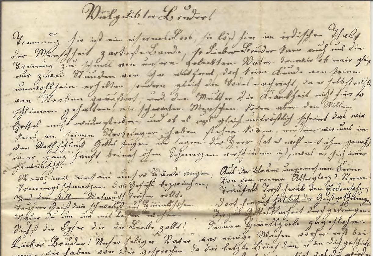 Letter writing in german
